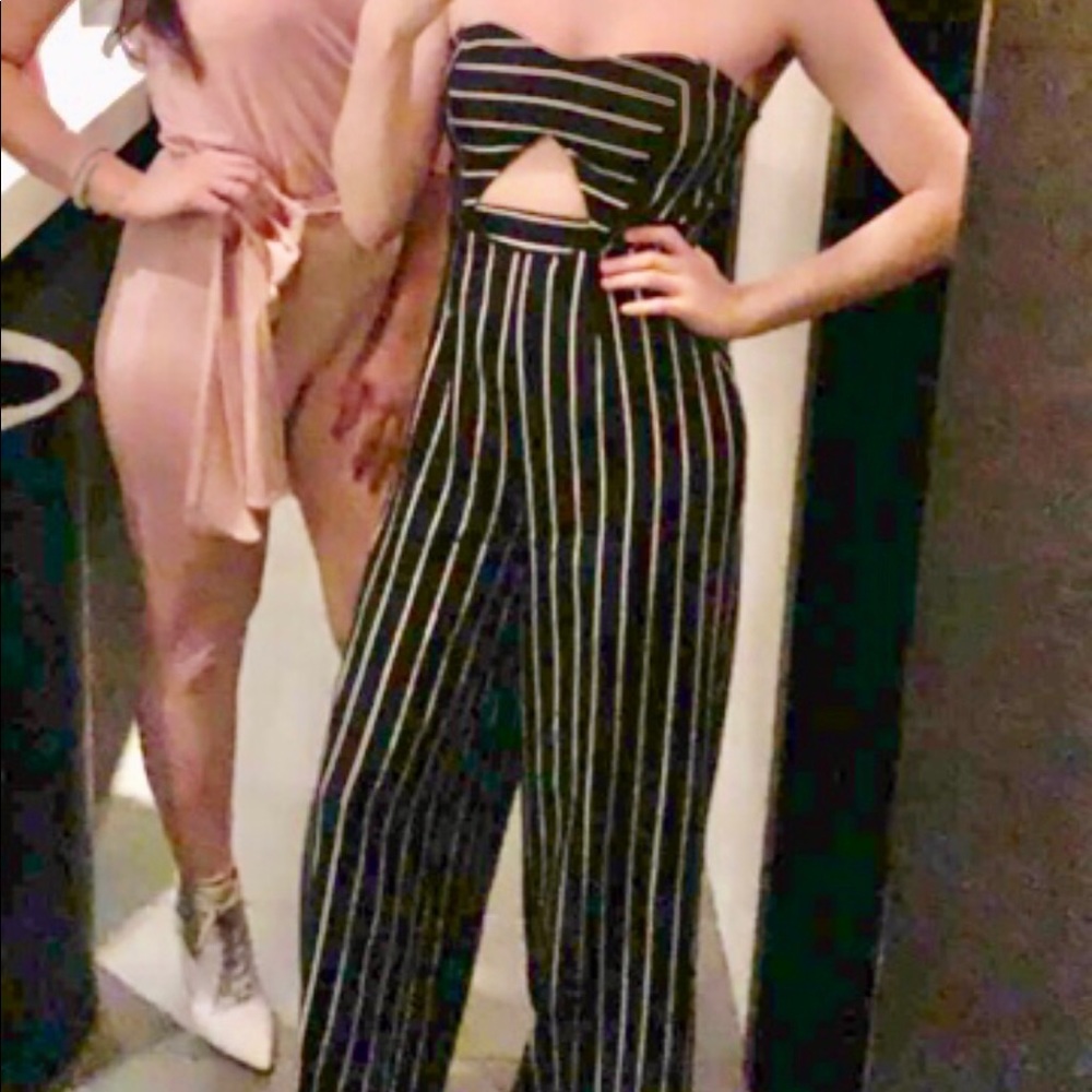 Black and white jumpsuit